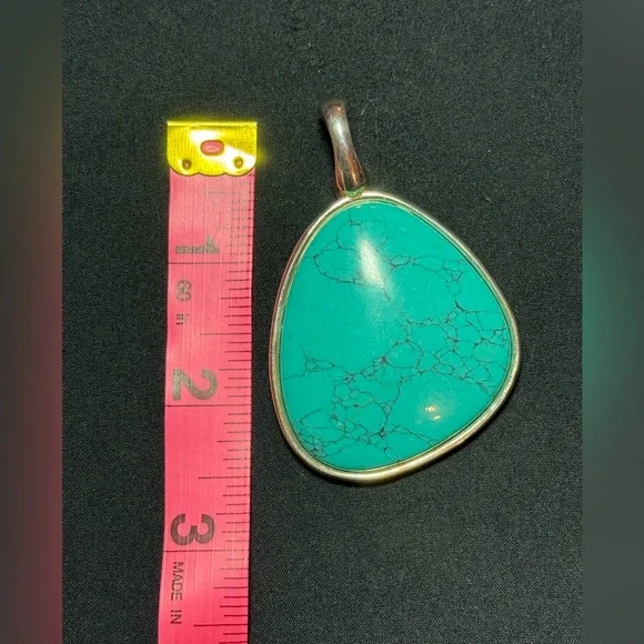 ⏰ NWOT Premier Designs faux turquoise silver necklace pendant stretch bracelets - Picture 8 of 11